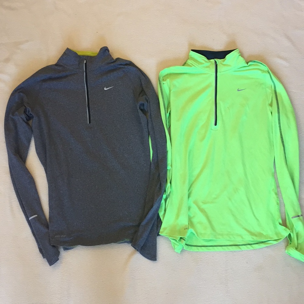Lot of 2 Nike 1/4 Zip Womens Running Pullover